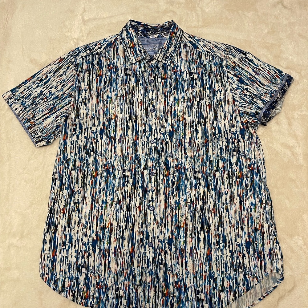 Robert Graham Blue and White Streaked Shirt